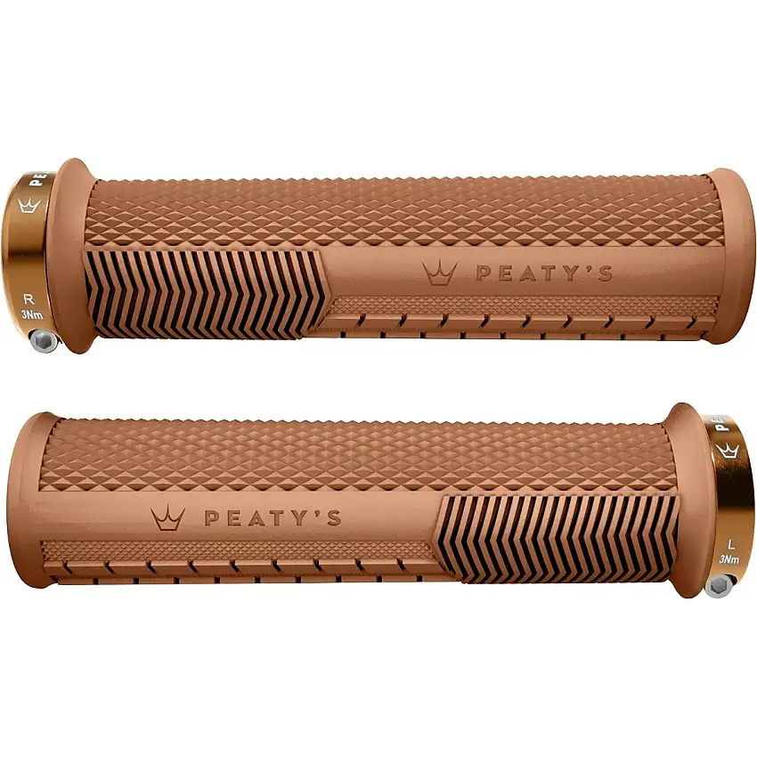 Cykelhandtag Peaty'S Monarch Knurl Thin 130 mm Brun