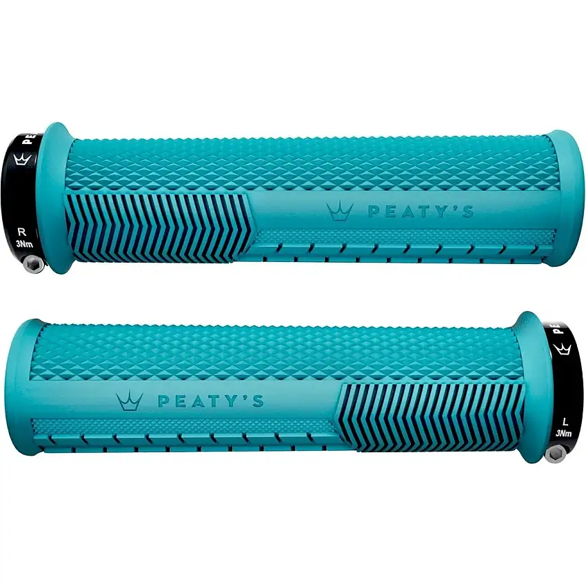 Cykelhandtag Peaty'S Monarch Knurl Thin 130 mm Turkos