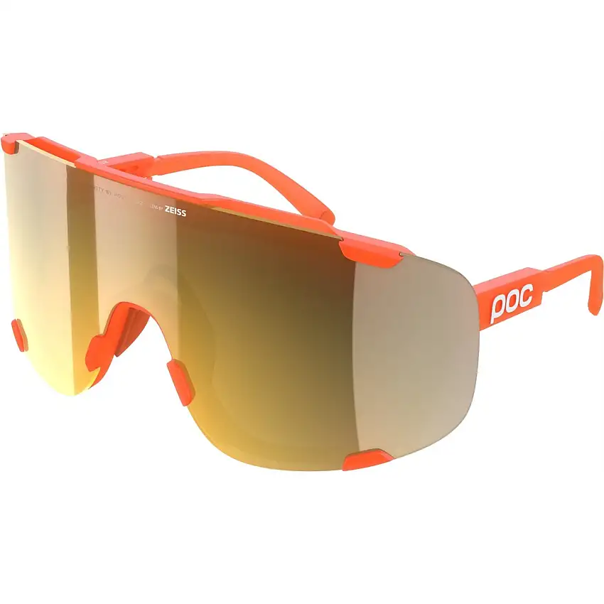 Cykelglasögon POC Devour + Fluo. Orange Translucent/Clarity Road/Partly Sunny Gold