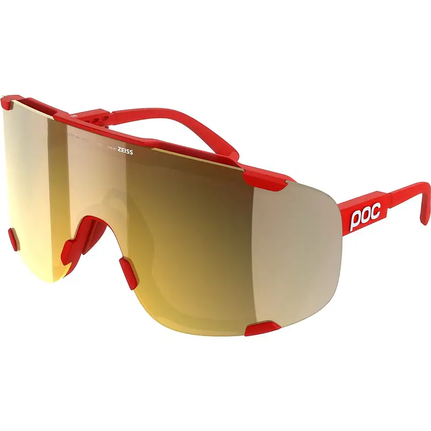 Cykelglasögon POC Devour + Prismane Red/Clarity Road/Partly Sunny Gold