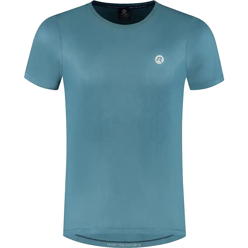 Löpartröja Rogelli Motion T-shirt Storm Blue Embossed