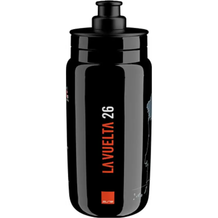 Cykelflaska Elite Fly Teams 2026 Vuelta Black Map 550ml