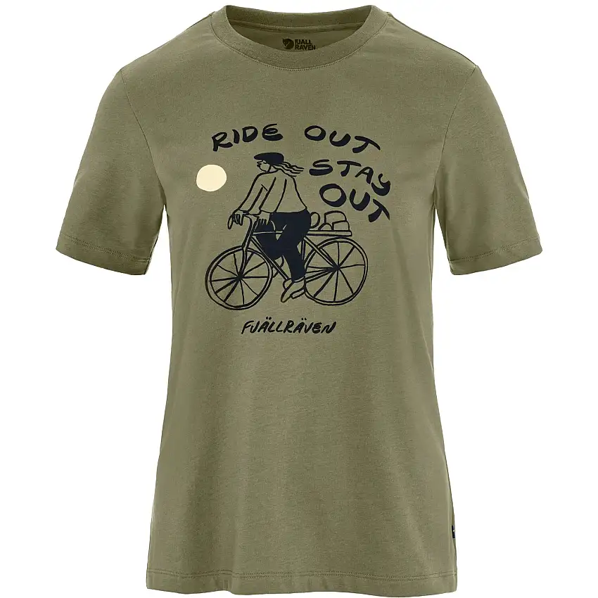 Cykeltröja Fjällräven Hoja Iväg T-shirt W Green
