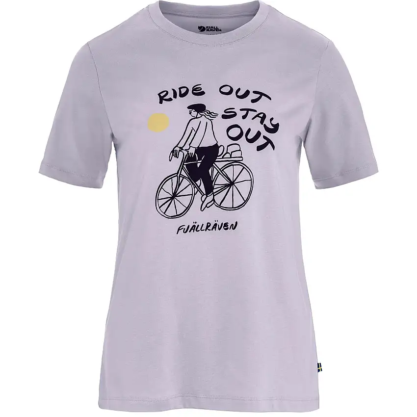 Cykeltröja Fjällräven Hoja Iväg T-shirt W Lavender Mist