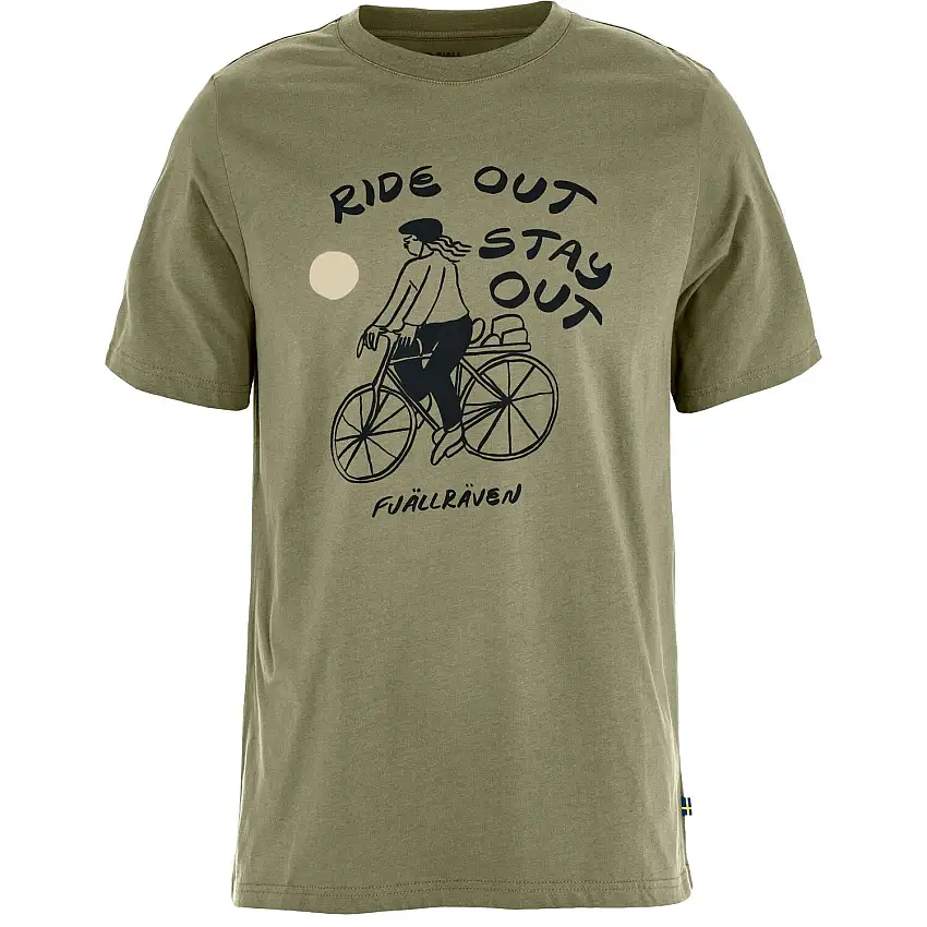 Cykeltröja Fjällräven Hoja Iväg T-shirt M Green