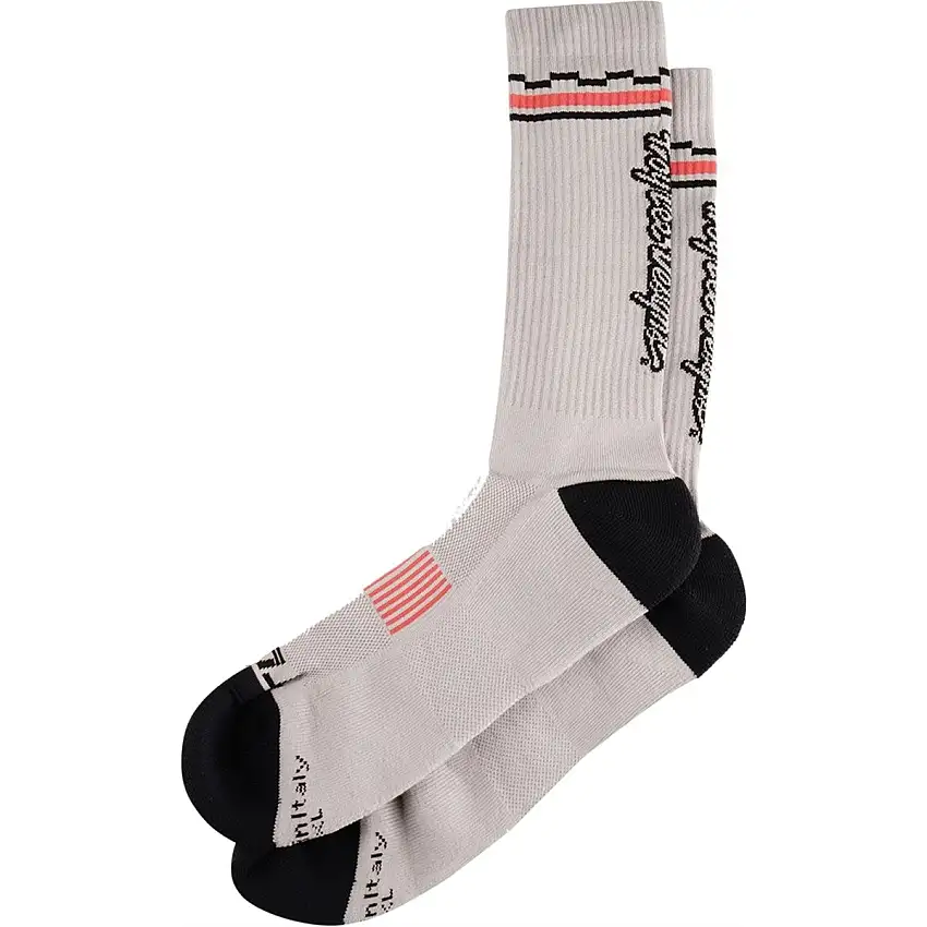 Cykelstrumpor Troy Lee Designs Mens Performance Socks Light Gray