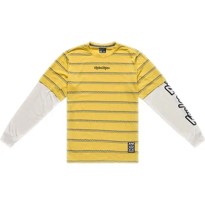 Cykeltröja Troy Lee Designs Skyline Fakie Ride Long Sleeve Tee Stripe Butter
