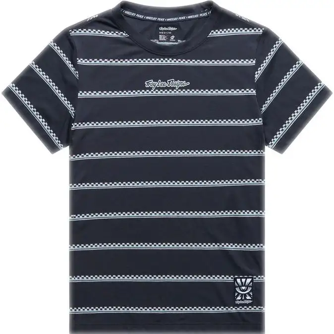 Cykeltröja Troy Lee Designs Womens Lilium Ride Short Sleeve Tee Checked Out Carbon