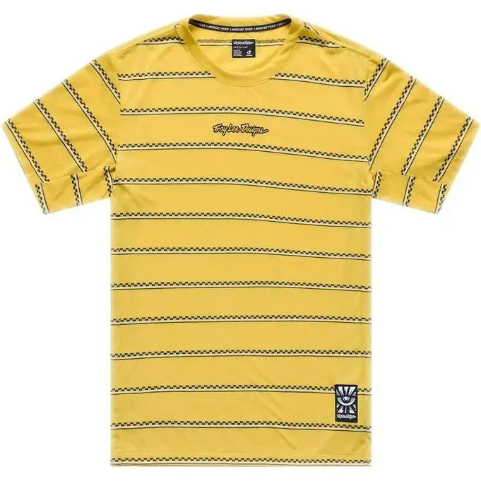 Cykeltröja Troy Lee Designs Skyline Ride Short Sleeve Tee Checked Out Butter