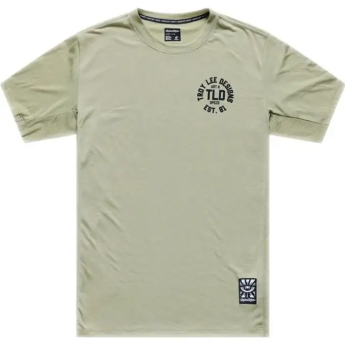 Cykeltröja Troy Lee Designs Skyline Ride Short Sleeve Tee Stamps Sage