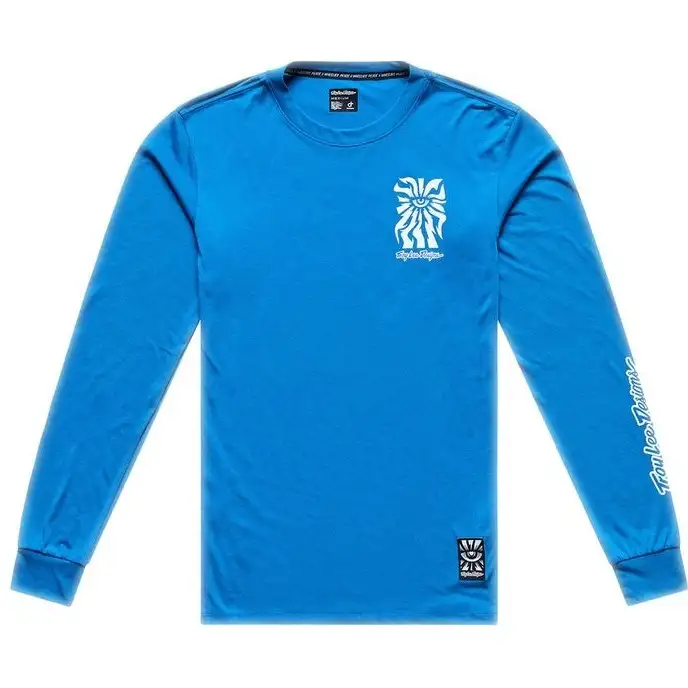 Cykeltröja Troy Lee Designs Skyline Ride Long Sleeve Tee One Eye Aero Blue