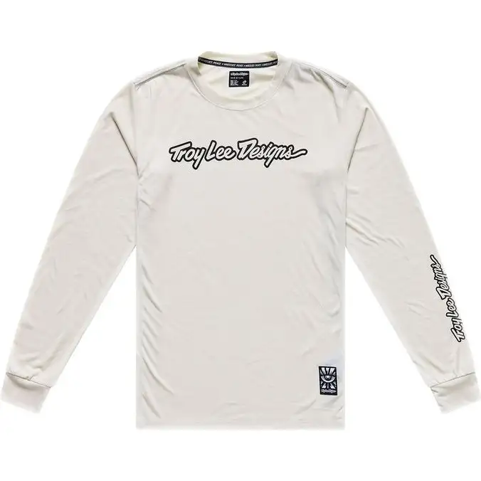Cykeltröja Troy Lee Designs Skyline Ride Long Sleeve Tee Signature Pumice