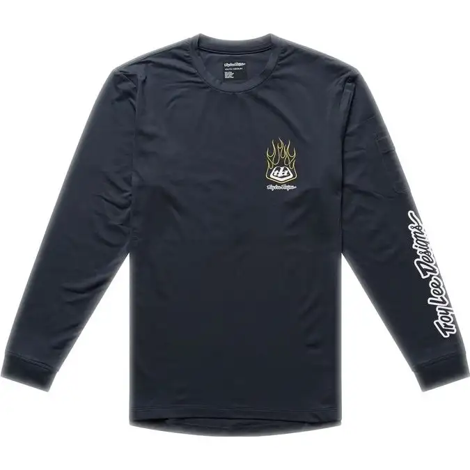 Cykeltröja Troy Lee Designs Youth Ruckus Ride Long Sleeve Tee Pressed Carbon
