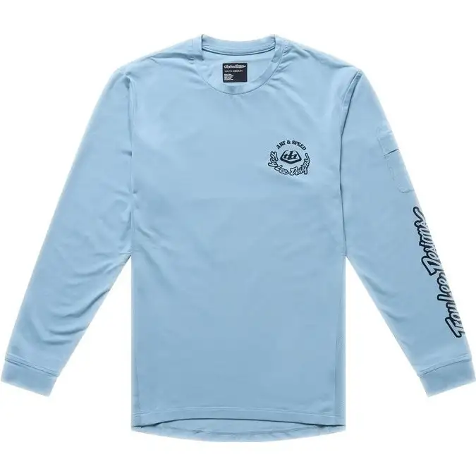 Cykeltröja Troy Lee Designs Youth Ruckus Ride Long Sleeve Tee Carbs Dawn Blue