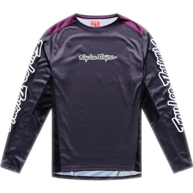 Cykeltröja Troy Lee Designs Stage Long Sleeve Jersey Signature Carbon
