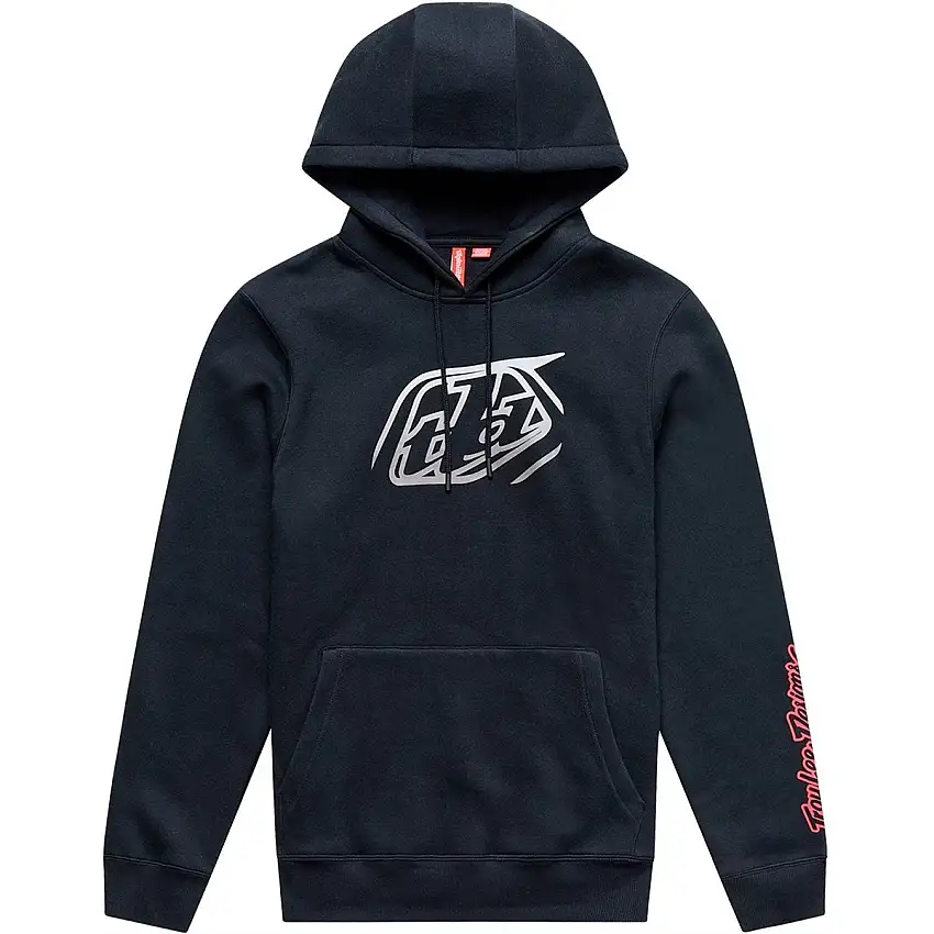 Cykeltröja Troy Lee Designs Pullover Hoodie Badge Black/Gray