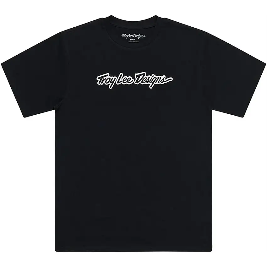 Cykeltröja Troy Lee Designs Short Sleeve Tee Signature Black