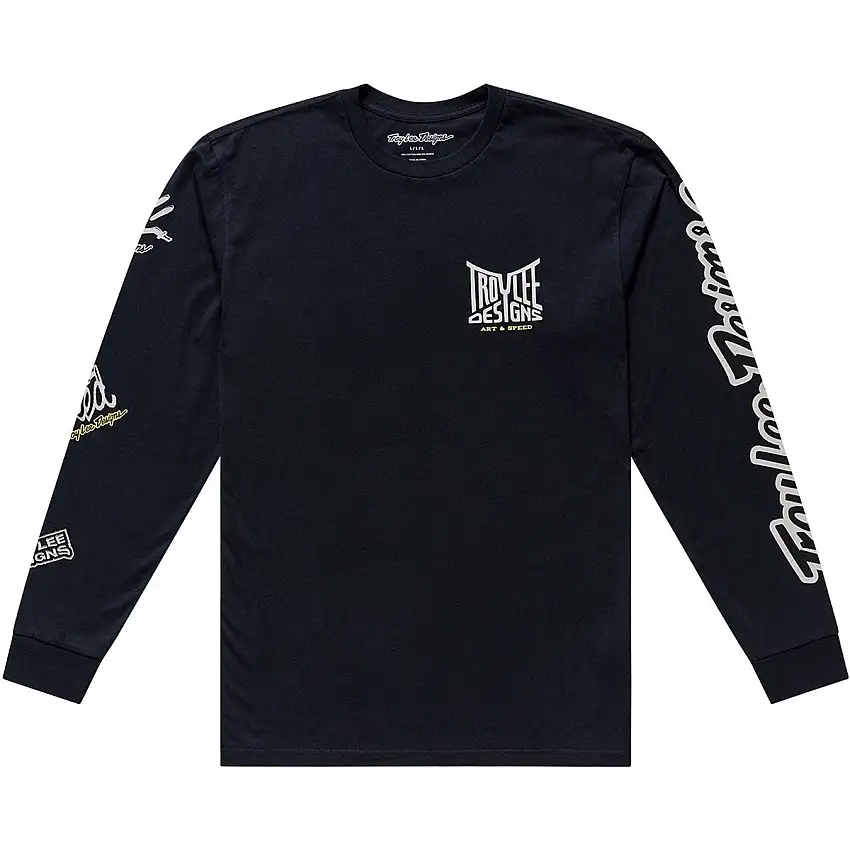 Cykeltröja Troy Lee Designs Long Sleeve Tee Black