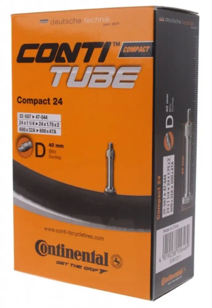 Continental 24" Slang 32/47-507/544 med 40 dunlop ventil.