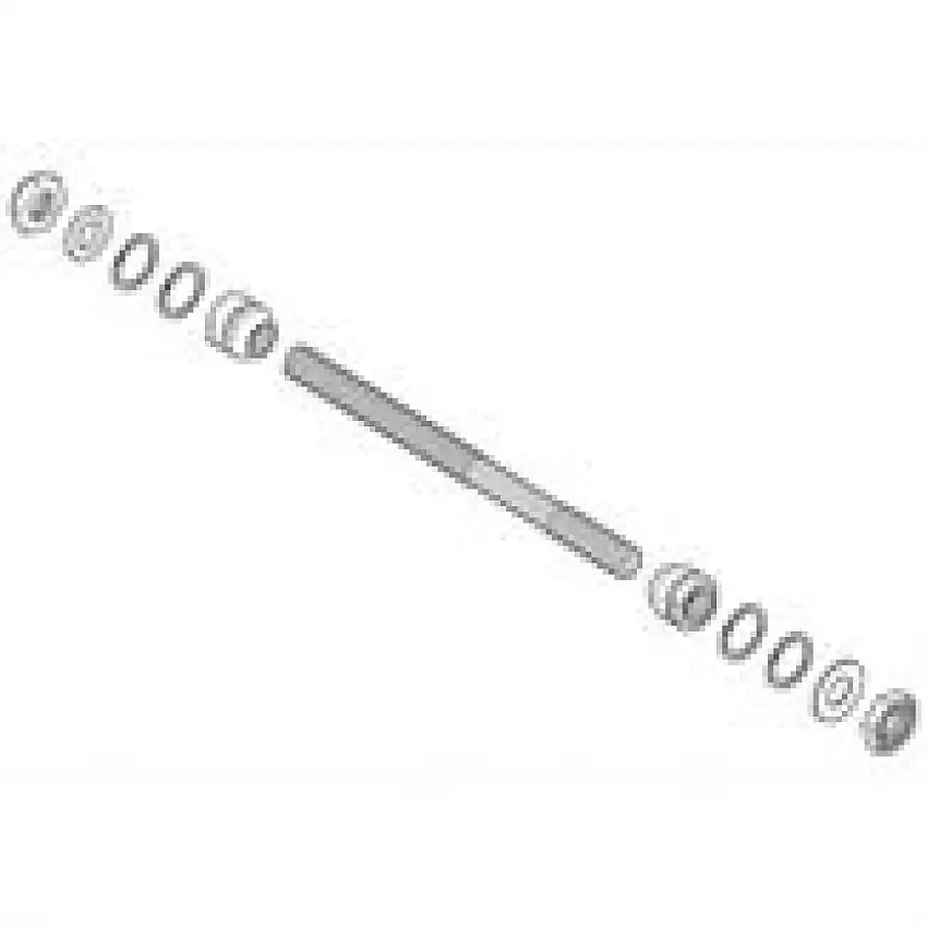 Axelset med 2 kulringar 5/16" 127mm