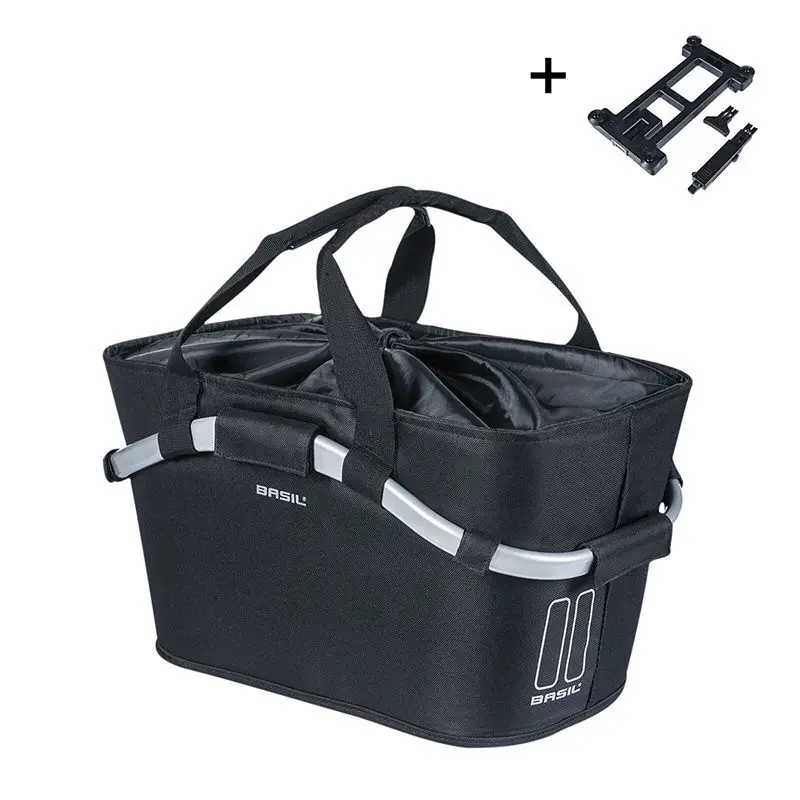 Bakre cykelkorg med platta Basil Classic Carry All Mik 2.0 22L N