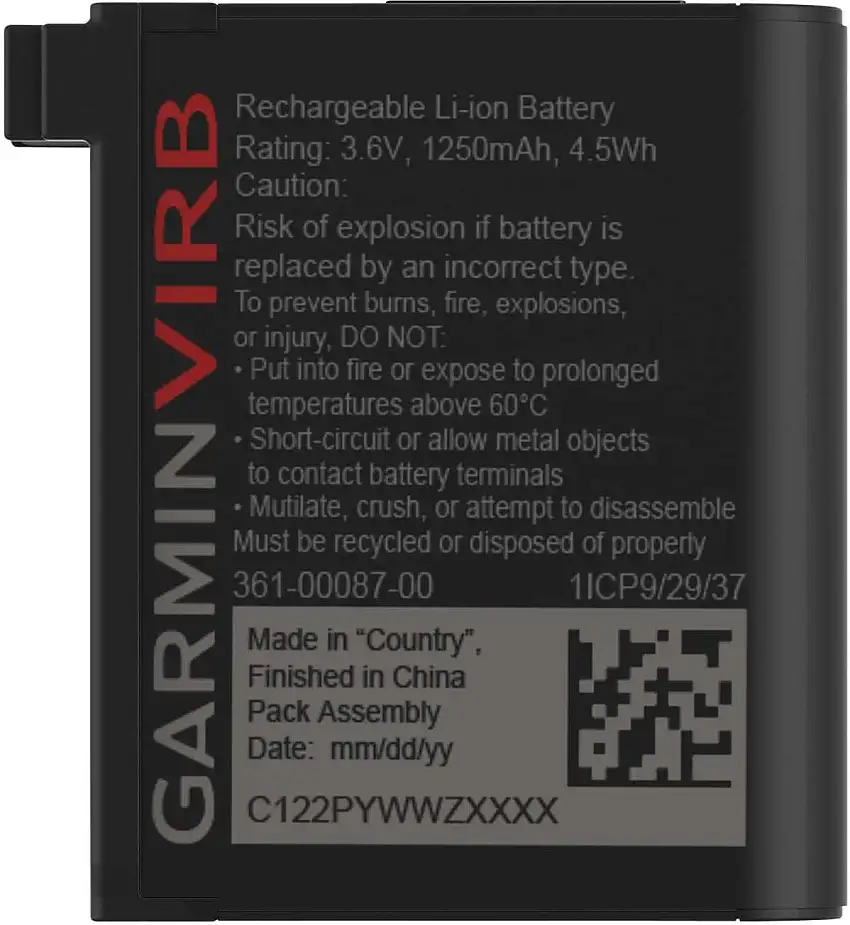 Batteri Garmin Virb Ultra laddningsbart