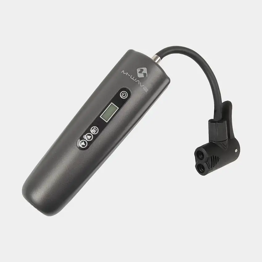 Batteridriven Minipump M-Wave Elumatik Usb 2 Med Digital Tryckmätare (Manometer) svart