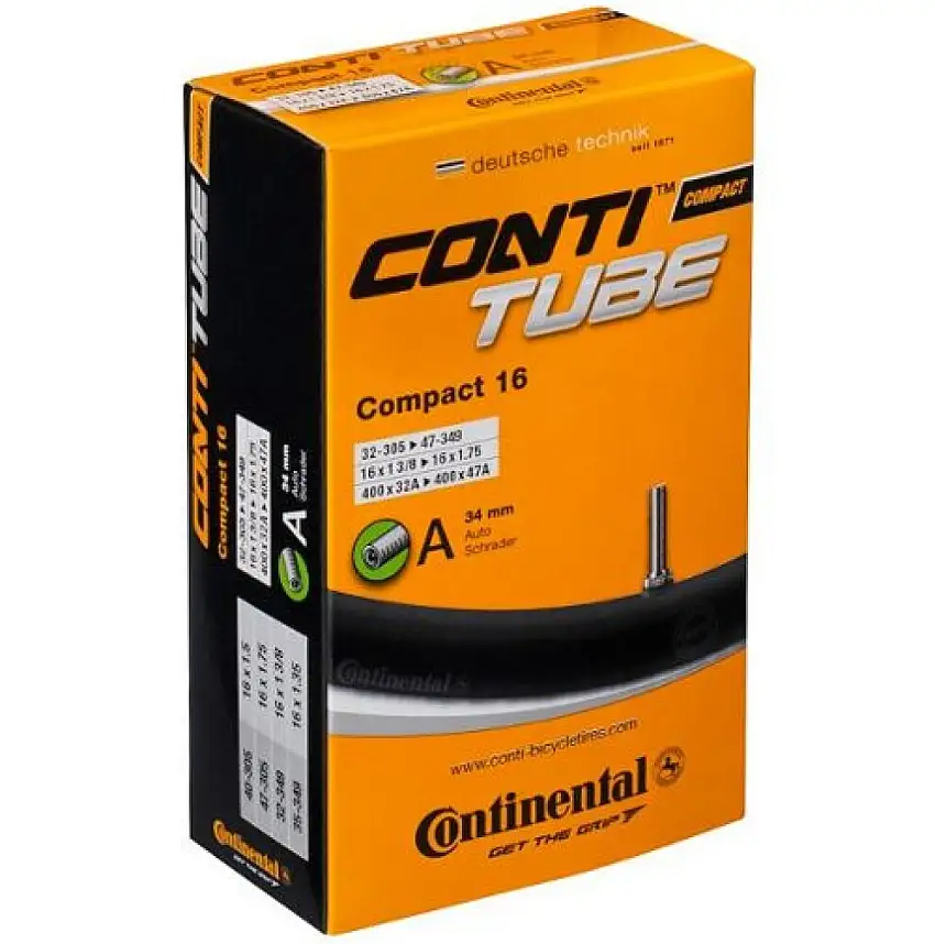 Continental 16" Slang 32/47-305/349 med 34mm schrader ventil