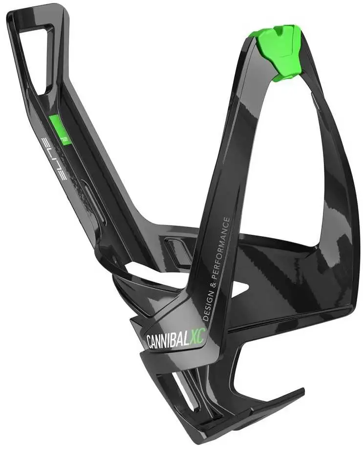 Flaskställ Elite Cannibal XC glossy svart/grön