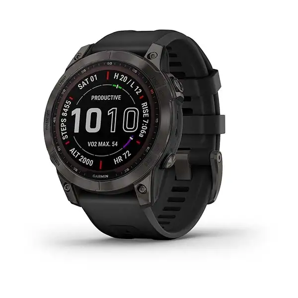 Träningsklocka Garmin Fenix 7 Sapphire Solar 47 mm svart