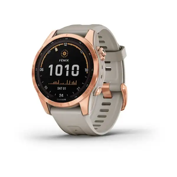Träningsklocka Garmin Fenix 7S Solar 42mm sand