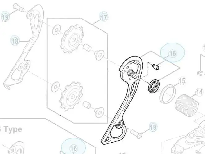 Yttre Cage Shimano RD-M786 GS