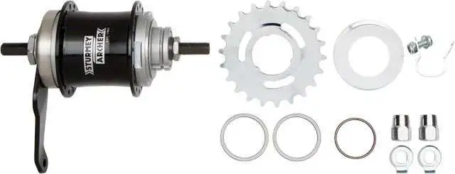 Baknav Sturmey-Archer S2C Kick-Shift fotbroms 32H 116 mm svart