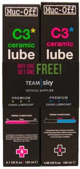 Olja Muc-Off C3 Wet + Dry Ceramic Lube 2 x 120 ml