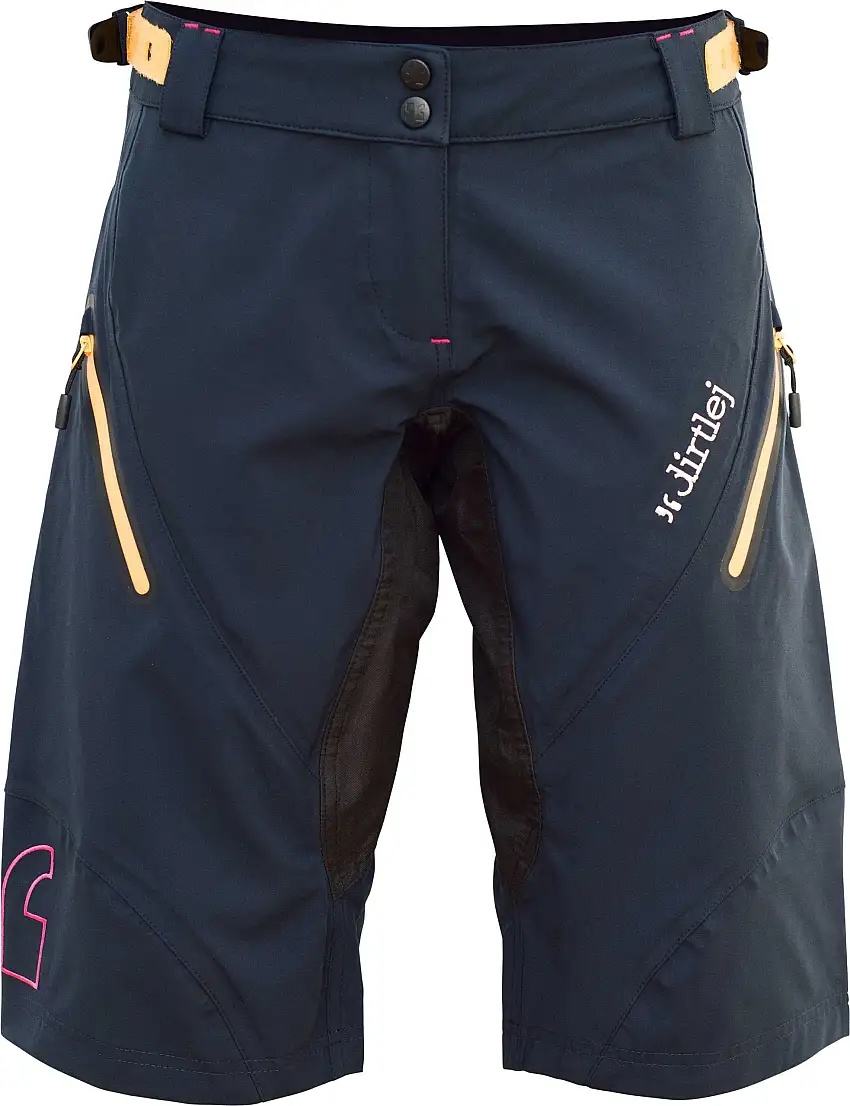 Baggy Shorts Dirtlej Trailscout Waterproof dam mörkblå/gul