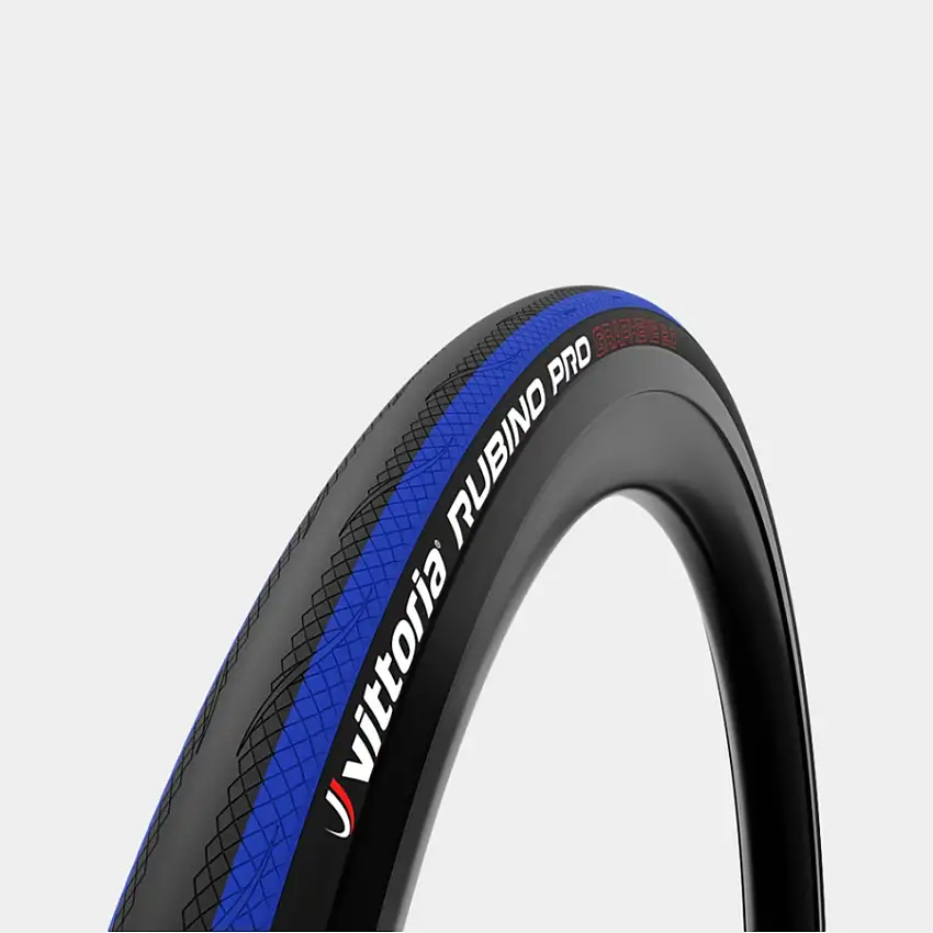 Cykeldäck Vittoria Rubino Pro G2 25-622 (700 x 25C / 28 x 1.00) vikbart blå svart/svart