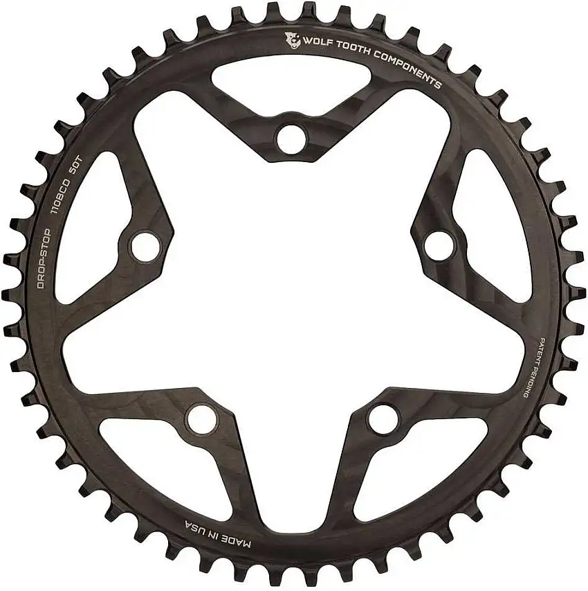 Drev Wolf Tooth Comp. Drop-Stop 110 bcd 10/11/12 växlar 50T svart