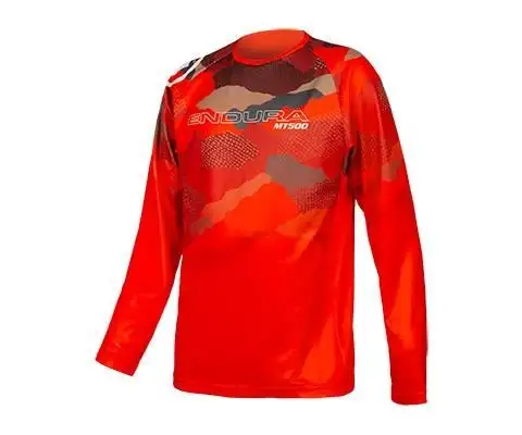 Tröja Endura MT500JR L/S LTD Junior röd