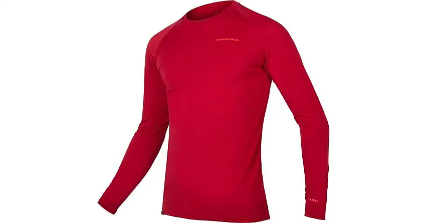 Tröja Endura BaaBaa Blend L/S Baselayer röd