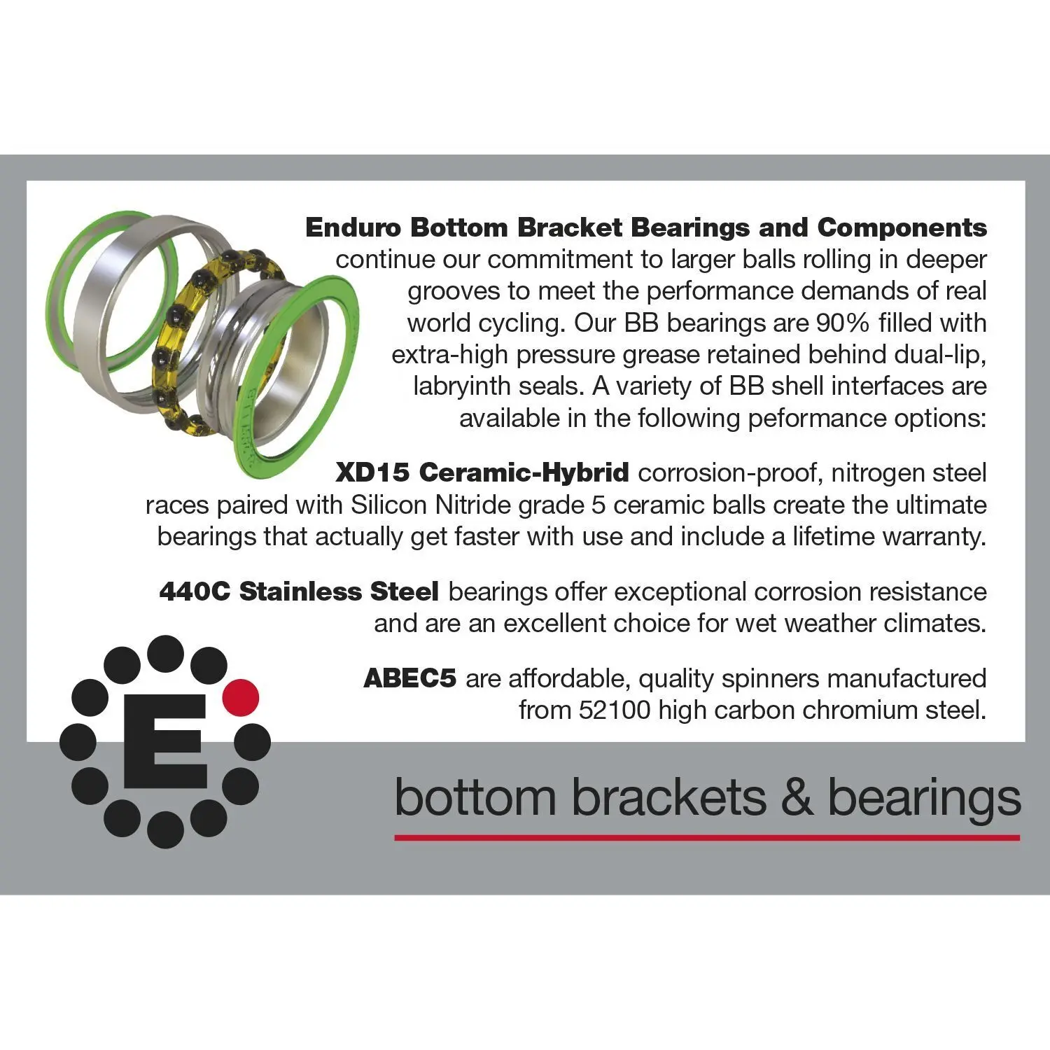 Lager Enduro BB Bearings