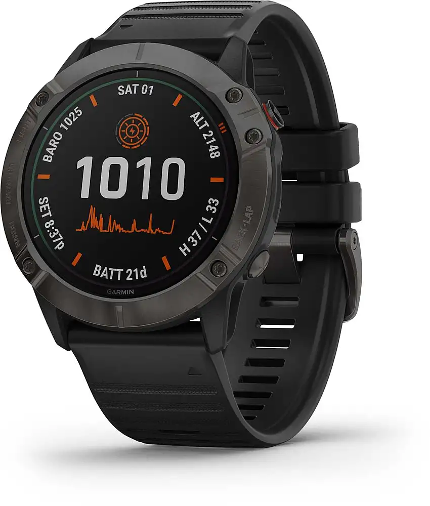 Träningsklocka Garmin Fenix 6X Pro Solar grå/svart