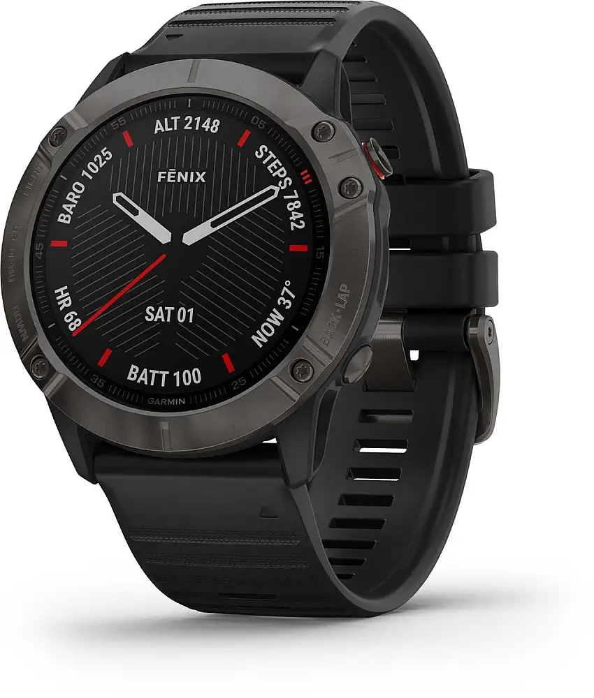 Träningsklocka Garmin Fenix 6X Sapphire grå/svart