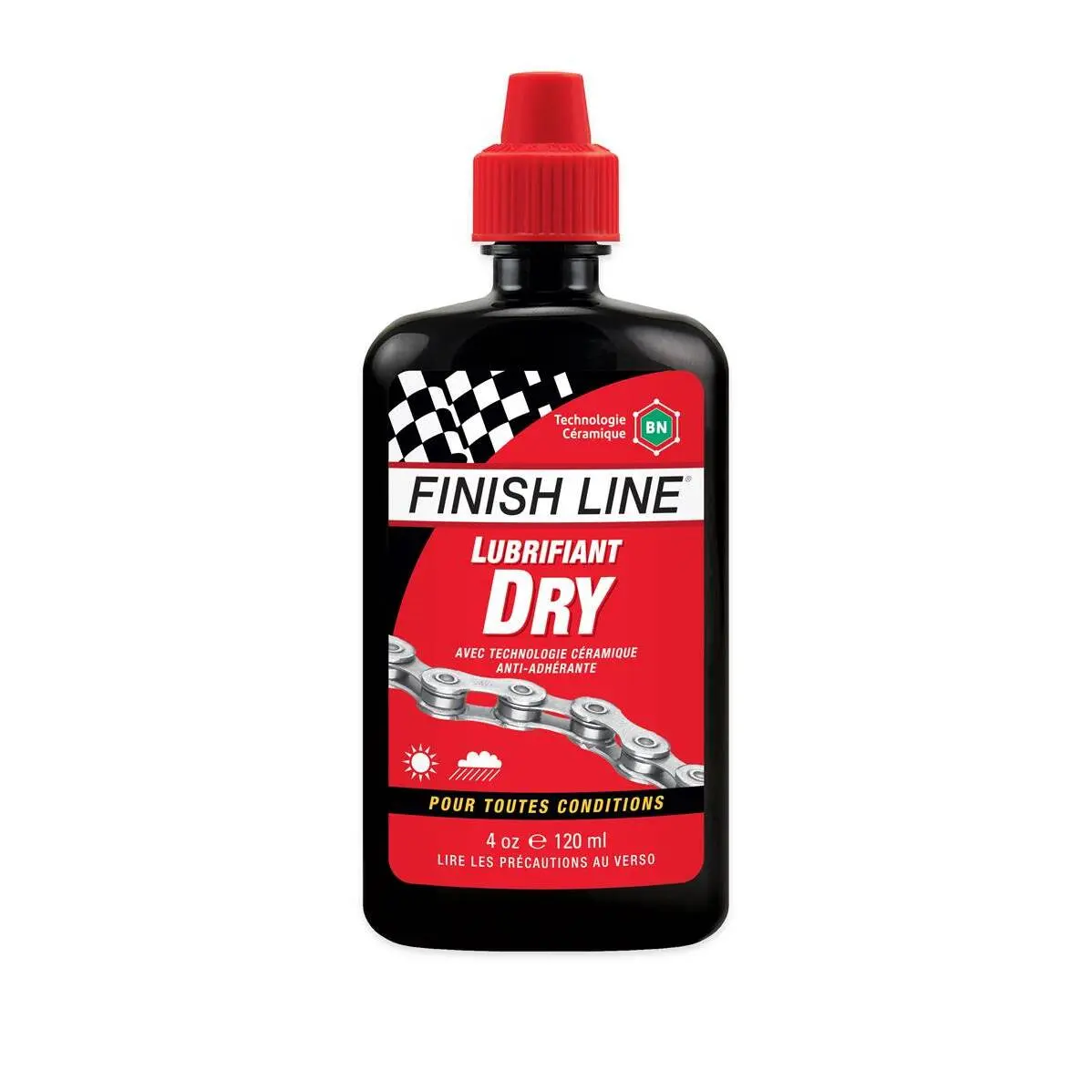 Levereras med 12 smörjmedel Finish Line DRY 4oz