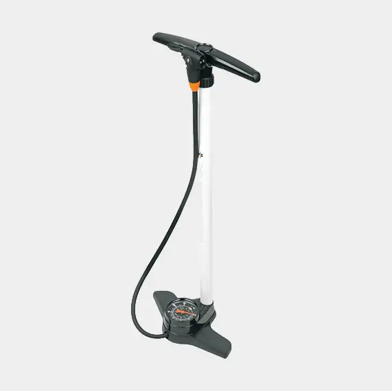 Fotpump SKS Airkompressor 12.0 Med Analog Tryckmätare (Manometer) vit vit