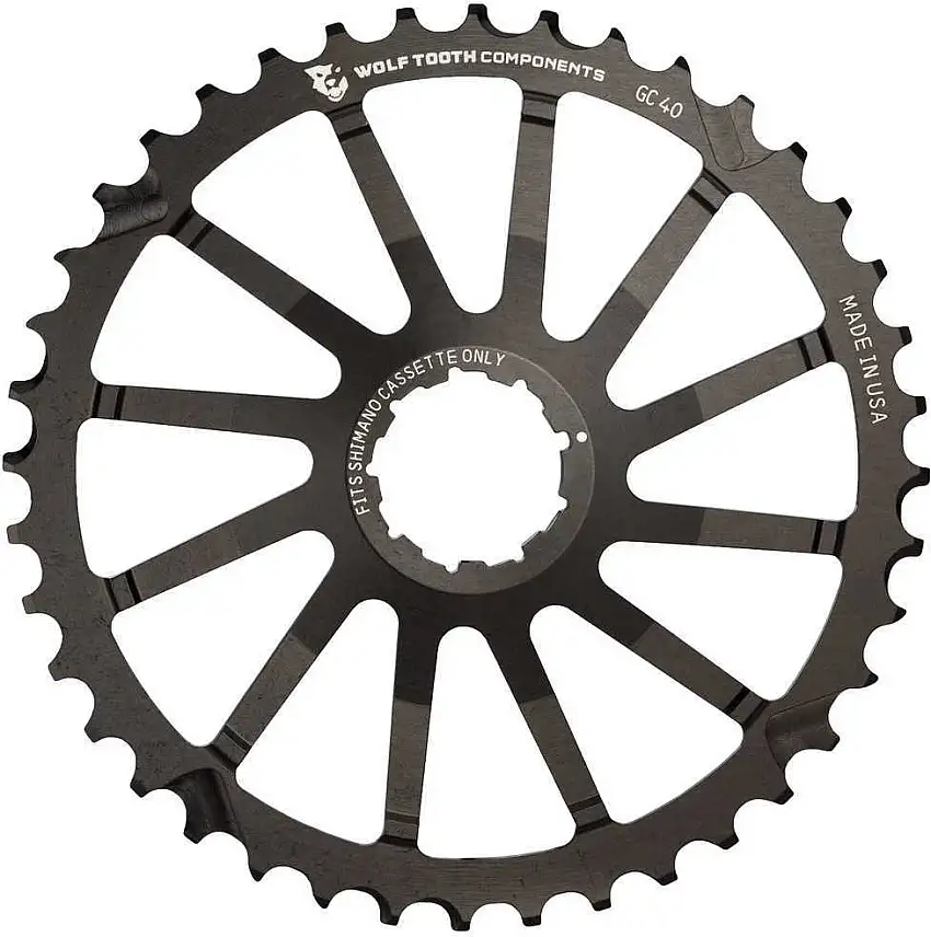 Bakdrev Wolf Tooth Comp. GC 40T Shimano 36T-kompatibel svart