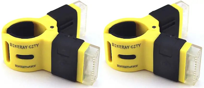 Belysningsset M Tiger Sports Ray-City-Clip laddningsbar gul