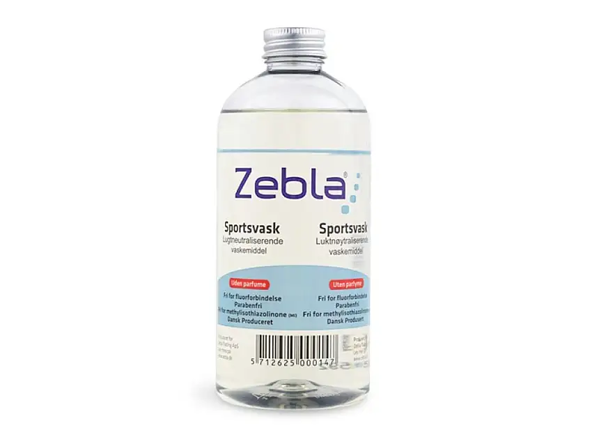 Zebla sportstvätt 500 ml utan parfym