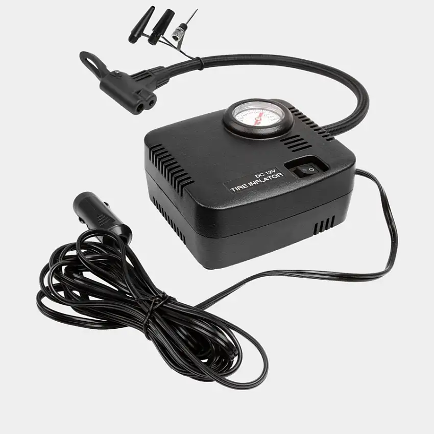 Kompressor Ventura Power Pump Med Analog Tryckmätare (Manometer) svart