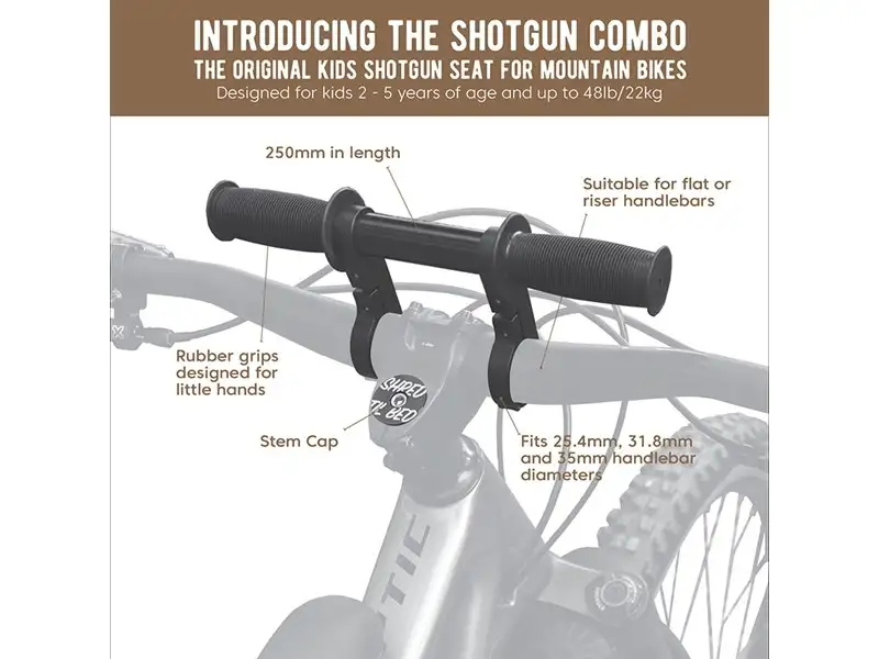 Styre till Barnsits Shotgun Kids MTB Handlebar