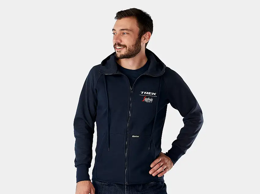 Santini Trek-Segafredo Men's Team Hoodie Dark Blue
